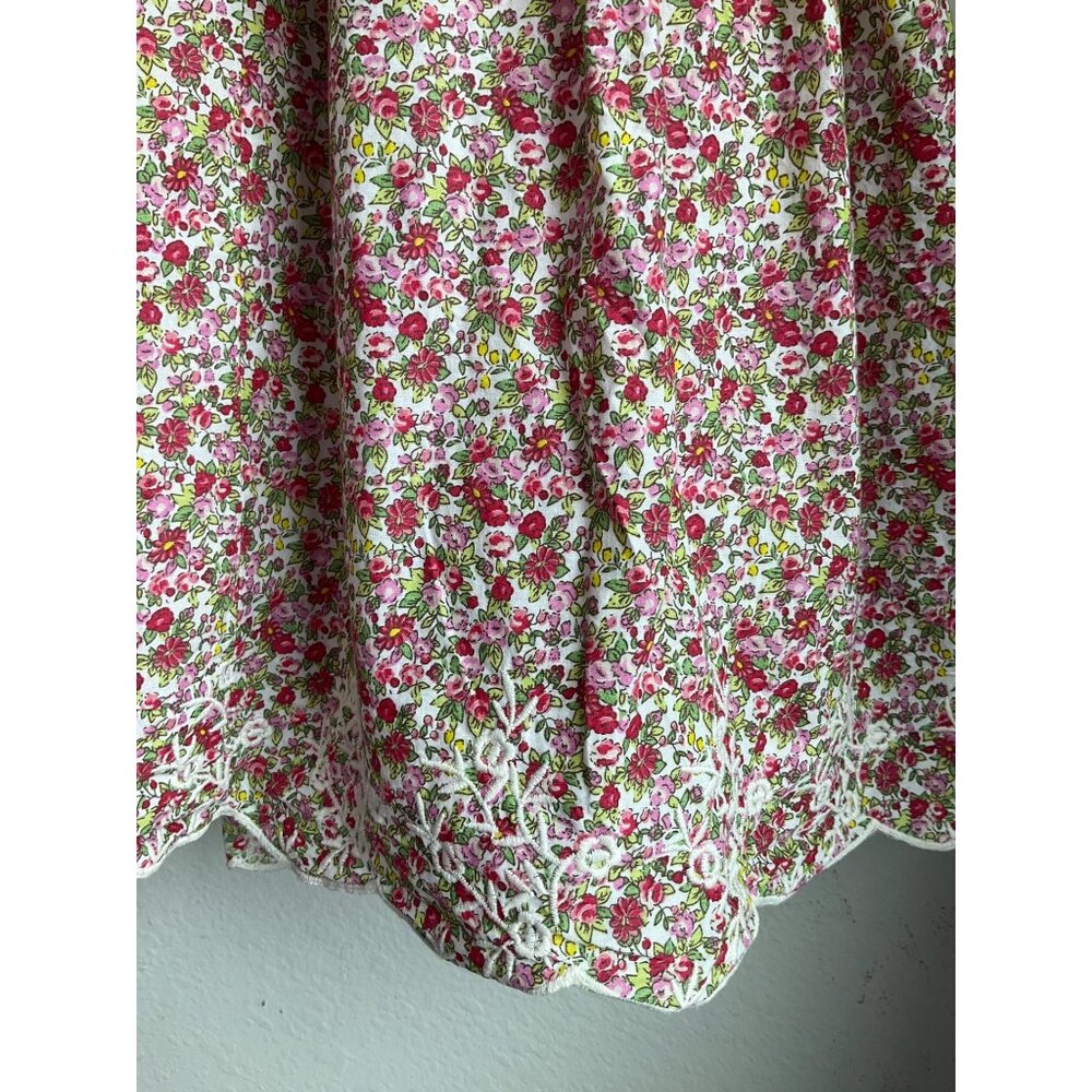 Laura Ashley Girl 6X Ditsy Floral Dress Embroidered Lace Butterfly Tulle Hem Lin - Picture 3 of 15
